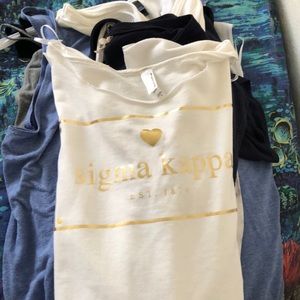 12 Sigma Kappa Shirts/Tanks New